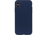 Custodia Per Iphone Xs/ Iphone X - Silicone - Accezz Soft Case/Backcover - Blu Scuro