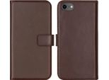 Iphone Se 2022/ Iphone Se 2020/ Iphone 8/ Iphone 7/ Iphone 6/ Iphone 6 Custodia - Vera Pelle - Selencia Flip Cover - Marrone