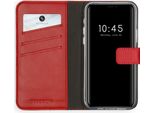 Custodia Per Iphone 12 Pro Max - Vera Pelle - Selencia Flip Flap - Rosso