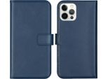 Iphone 12 Pro/ Iphone 12 Cover - Vera Pelle - Custodia Selencia Flip Flap - Blu