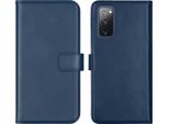 Custodia Per Samsung Galaxy S20 Fe - Vera Pelle - Custodia Selencia Flip Flap - Blu