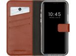 Iphone 12 Pro/ Iphone 12 Cover - Vera Pelle - Selencia Flip Flap - Marrone Chiaro