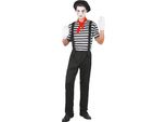 Costume Da Mimo Per Uomo Costume Di Carnevale Berretto Bianco E Nero - L