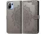 Xiaomi 11 Lite Ne/Xiaomi Mi 11 Lite/Xiaomi Mi 11 Lite Sleeve - Pelle Finta - Flip Cover Imoshion - Grigio