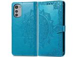 Motorola Moto E32S/Motorola Moto E32 Cover - Pelle Finta - Flip Cover Imoshion - Turchese