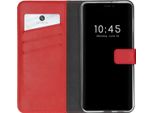 Custodia Per Iphone 13 Pro Max - Vera Pelle - Selencia Flip Flap Case - Rosso