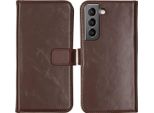 Custodia Per Samsung Galaxy S22 - Vera Pelle - Custodia Selencia Flip Flap - Marrone
