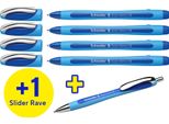 Schneider 150275 Invito All'azione: 4 Penne A Sfera Schneider Slider Memo Xb Blu Colore Di Scrittura Blu + Biro Schneider Slider Rave Blu Gratis