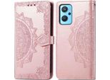 Oppo A76 Sleeve - Pelle Finta - Flip Cover Imoshion - Finitura Oro Rosa