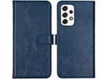Custodia Per Samsung Galaxy A53 - Vera Pelle - Custodia Selencia Flip Flap - Blu