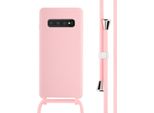 Samsung Galaxy S10 Sleeve - Silicone - Imoshion Custodia Morbida/Manicotto Con Banda/Copertura Posteriore - Rosa