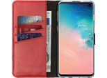 Custodia Per Samsung Galaxy S10 - Vera Pelle - Custodia Selencia Flip Flap - Rosso