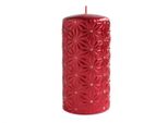 Candela Natalizia Nohel Garden Ravenna, Cilindro, Rosso, D7X14Cm