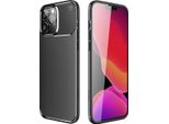 Custodia Iphone 14 Pro Max Custodia Protettiva Iphone 14 Pro Max Carbon Softcase Backcover Silicone Nero Imoshion