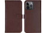 Custodia Per Iphone 15 Pro Max - Vera Pelle - Selencia Flip Flap - Marrone