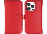 Custodia Per Iphone 15 Pro - Vera Pelle - Selencia Flip Flap Case - Rosso