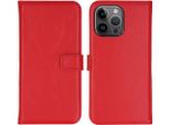 Custodia Per Iphone 15 Pro Max - Vera Pelle - Selencia Flip Flap - Rosso