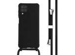 Custodia Samsung Galaxy A12 - Silicone - Imoshion Custodia Morbida/Manicotto Con Cinturino/Copertura Posteriore - Nero