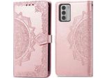 Nokia G42 Sleeve - Pelle Finta - Flip Cover Imoshion - Finitura Oro Rosa