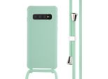Custodia Per Samsung Galaxy S10 - Silicone - Imoshion Custodia/Copertura Morbida Con Cinturino/Copertura Posteriore - Verde Menta