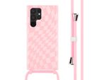 Samsung Galaxy S22 Ultra Cover - Silicone - Imoshion Custodia/Copertura Morbida Con Cinturino/Copertura Posteriore - Rosa