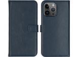 Custodia Per Iphone 15 Pro Max - Vera Pelle - Selencia Flip Flap - Blu