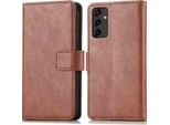 Custodia Per Cellulare Imoshion Per Samsung Galaxy A14 (5G)/Samsung Galaxy A14 (4G) - Flip Cover Libreria Flip - Marrone