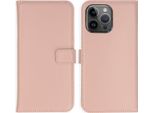 Custodia Per Iphone 15 Pro Max - Vera Pelle - Custodia Selencia Flip Flap - Rosa Chiaro