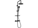 Mexen KT40 Set Doccia Esterno Con Soffione E Rubinetto Termostatico, Nero - 771504093-70