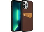 Cover Per Iphone 13 Pro Max - Vera Pelle - Custodia Rigida/Copertura Posteriore Accezz - Marrone