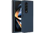 Custodia Samsung Galaxy Z Fold 4 - Silicone - Custodia Morbida Accezz/Copertura Posteriore - Blu Scuro