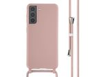 Samsung Galaxy S21 Sleeve - Silicone - Imoshion Custodia Morbida/Manicotto Con Banda/Copertura Posteriore - Rosa