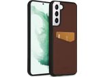 Custodia Per Samsung Galaxy S22 Plus - Vera Pelle - Custodia Rigida/Copertura Posteriore Accezz - Marrone