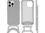 Custodia Iphone 14 Pro Max Custodia Iphone 14 Pro Max Protettiva Back Cover Colore Con Cinturino Staccabile In Silicone Grigio Imoshion