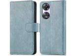 Custodia Imoshion Per Oppo A78 (4G) - Flip Cover Bookcase Flip - Azzurro