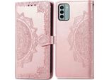 Nokia G22 Sleeve - Pelle Finta - Flip Cover Imoshion - Finitura Oro Rosa