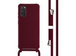 Custodia Samsung Galaxy S20 - Silicone - Imoshion Custodia Morbida/Manicotto Con Cinturino/Copertura Posteriore - Rosso Scuro