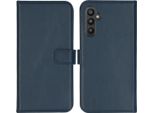 Custodia Per Samsung Galaxy A34 - Vera Pelle - Custodia Selencia Flip Flap - Blu