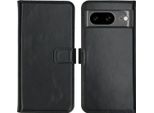 Google Pixel 8 Cover - Vera Pelle - Selencia Flip Cover - Nero