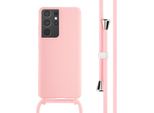 Samsung Galaxy S21 Ultra Sleeve - Silicone - Imoshion Custodia Morbida Con Cinturino/Copertura Posteriore - Rosa