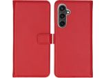 Custodia Per Samsung Galaxy S23 Fe - Vera Pelle - Custodia Selencia Flip Flap - Rosso