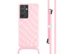 Samsung Galaxy S21 Ultra Sleeve - Silicone - Imoshion Custodia Morbida Con Cinturino/Copertura Posteriore - Rosa
