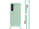 Custodia Samsung Galaxy S23 - Silicone - Imoshion Custodia Morbida/Manicotto Con Cinturino/Copertura Posteriore - Verde Menta