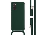 Custodia Samsung Galaxy S20 - Silicone - Imoshion Custodia Morbida/Manicotto Con Cinturino/Copertura Posteriore - Verde Scuro