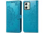 Motorola Moto G54 Skin - Pelle Finta - Flip Cover Imoshion - Turchese