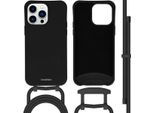 Custodia Iphone 14 Pro Max Custodia Iphone 14 Pro Max Protettiva Back Cover Colore Con Cinturino Staccabile Silicone Nero Imoshion