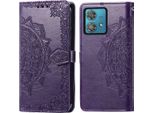 Motorola Edge 40 Neo Sleeve - Pelle Finta - Flip Cover Imoshion - Viola