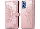 Motorola Moto G34 Cover - Pelle Finta - Flip Cover Imoshion - Oro Rosa