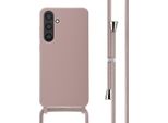 Samsung Galaxy S24 Plus Cover - Silicone - Imoshion Custodia Morbida/Cover Con Cinturino/Copertura Posteriore - Rosa