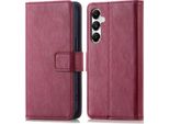 Custodia Per Cellulare Imoshion Per Samsung Galaxy A15 (5G)/Samsung Galaxy A15 (4G) - Flip Cover Libreria Flip - Rosso Scuro